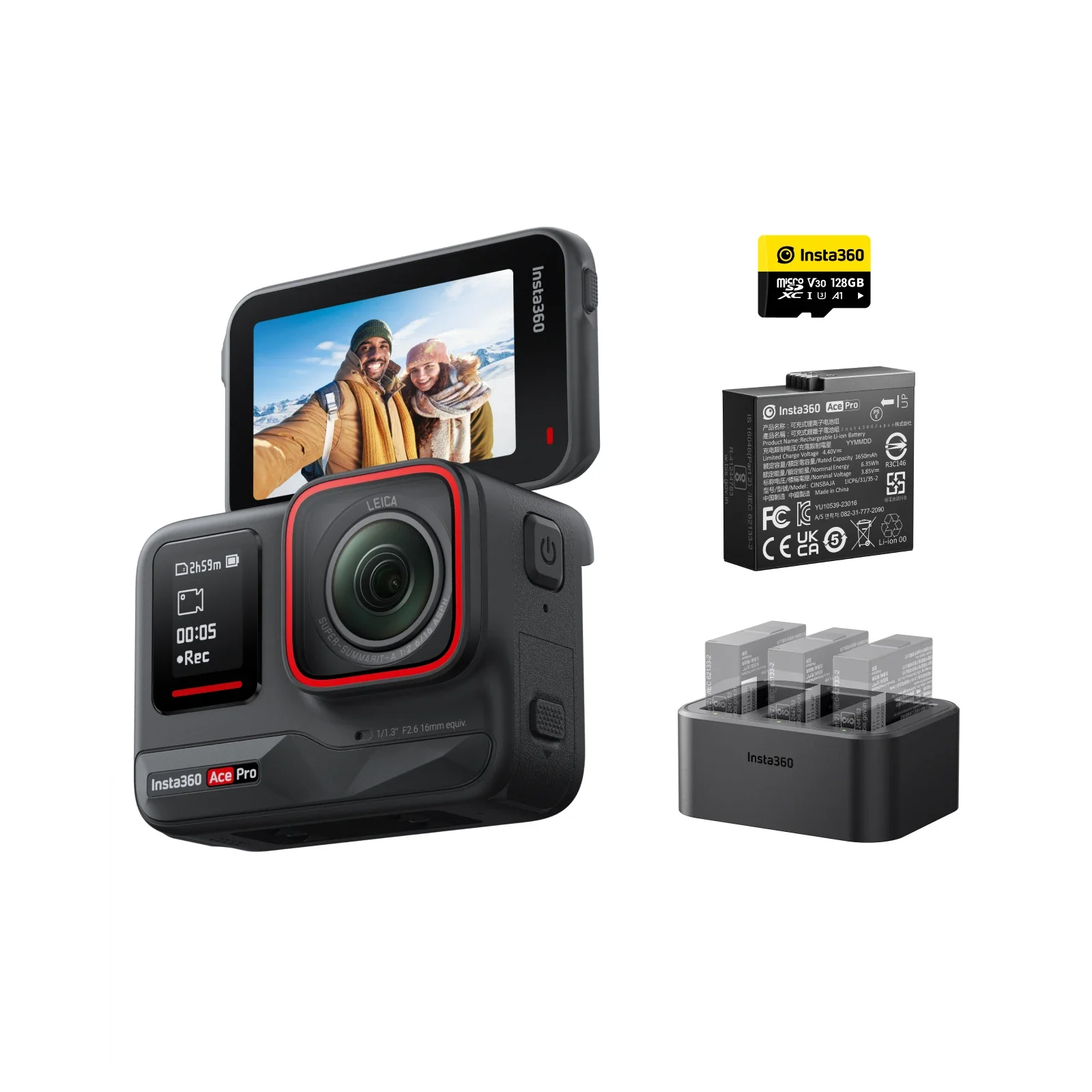 

Insta360 Ace Pro Endurance Kit- 8K/4K Leica Action Camera, Flagship 1/1.3" Sensor, Super Lowlight Performance,