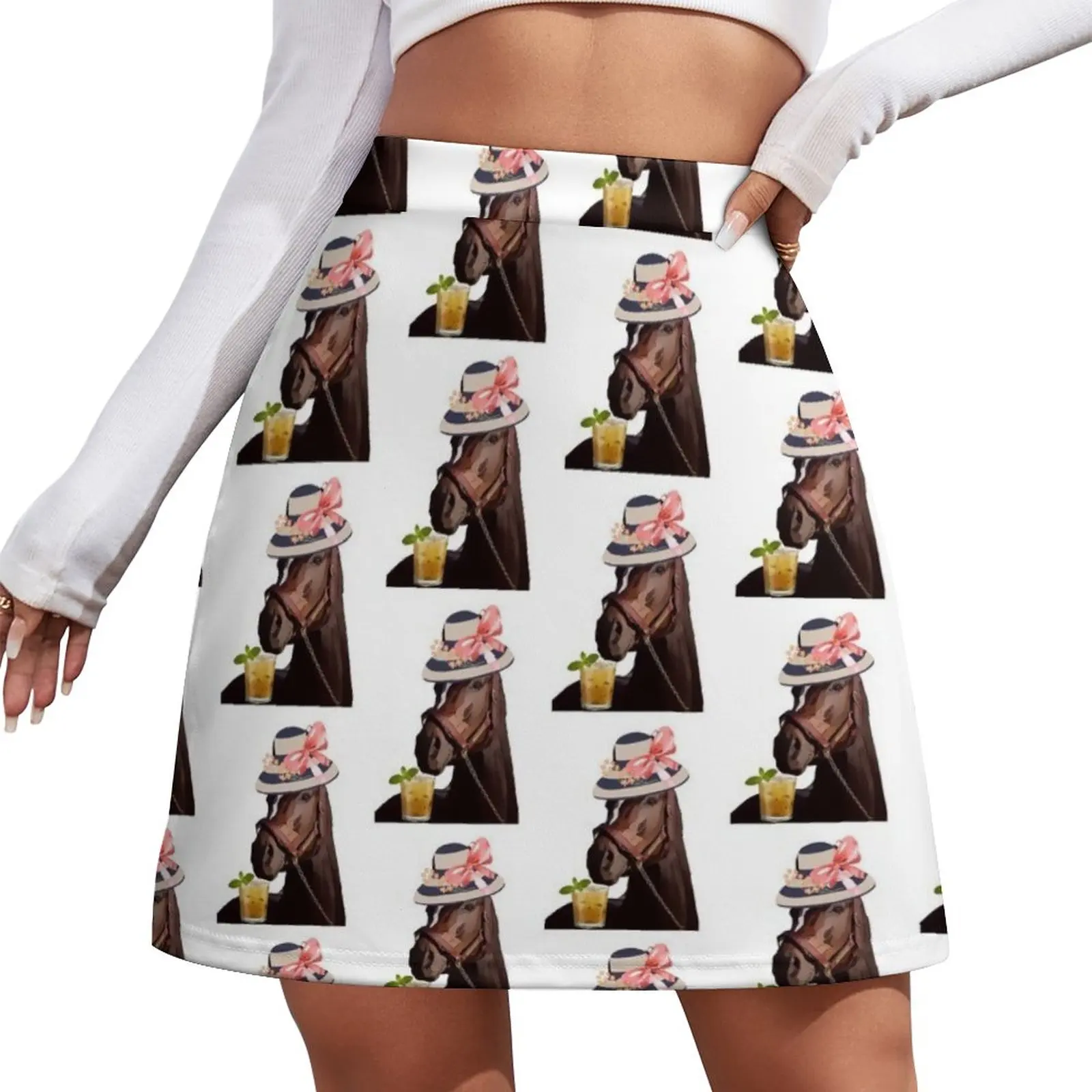 

Funny Derby Party Horse Racing Shirt Mini Skirt new in external clothes korean style skirt skirts for women 2024
