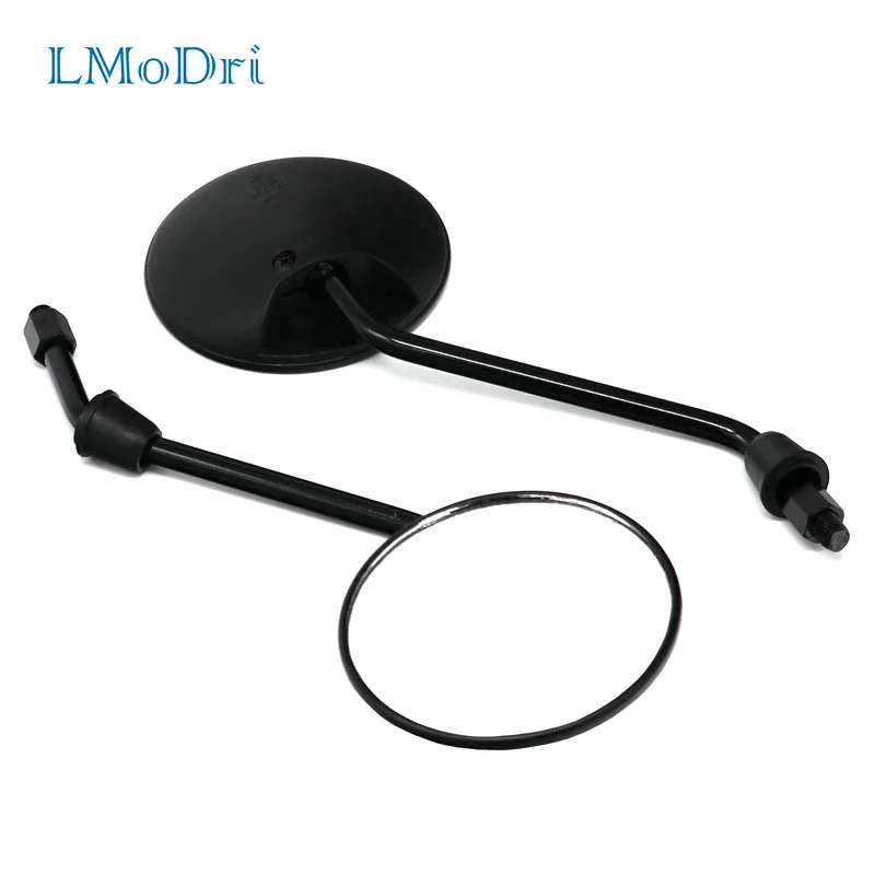 

LMoDri Free Shipping New Universal Motorcycle Rounded Side Back View Mirror Motorbike e-bike Scooter 10mm 8mm Rearview Mirrors