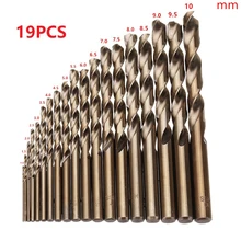 19Pcs/set M35 HSS Straight Shank Drill Bits 1.0-10mm Composite Tap Twist Drill Bit Set For Cutting Drilling Polishing
19Pcs/set M35 HSS Straight Shank Drill Bits 1.0-10mm Composite Tap Twist Drill Bit Set For Cutting Drilling Polishing