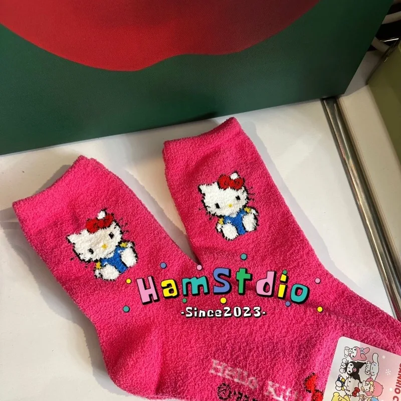 Kawaii Sanrio Anime Hello Kitty Dacron Socks Cute Cartoon Coral Velvet Lovely Floor Socks Warm Thickening Sweet Gifts for Girls
Kawaii Sanrio Anime Hello Kitty Dacron Socks Cute Cartoon Coral Velvet Lovely Floor Socks Warm Thickening Sweet Gifts for Girls