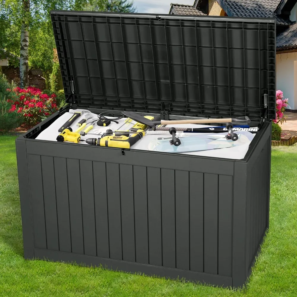 

230 Gallon Large Outdoor Storage XXL Deck Box for Patio Furniture, Outdoor Cushions, Garden Tools Waterproof Resin, Lockable