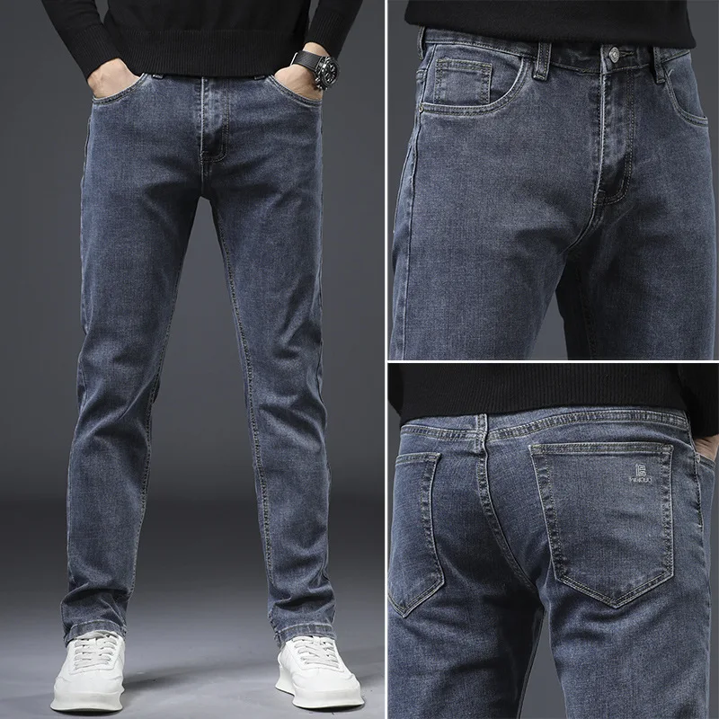 Spring and Autumn Jeans Men Stretch Slim Business Casual Straight Leg Long Pants 2023 Summer Everything Trend Y2k Clothes Men
Spring and Autumn Jeans Men Stretch Slim Business Casual Straight Leg Long Pants 2023 Summer Everything Trend Y2k Clothes Men