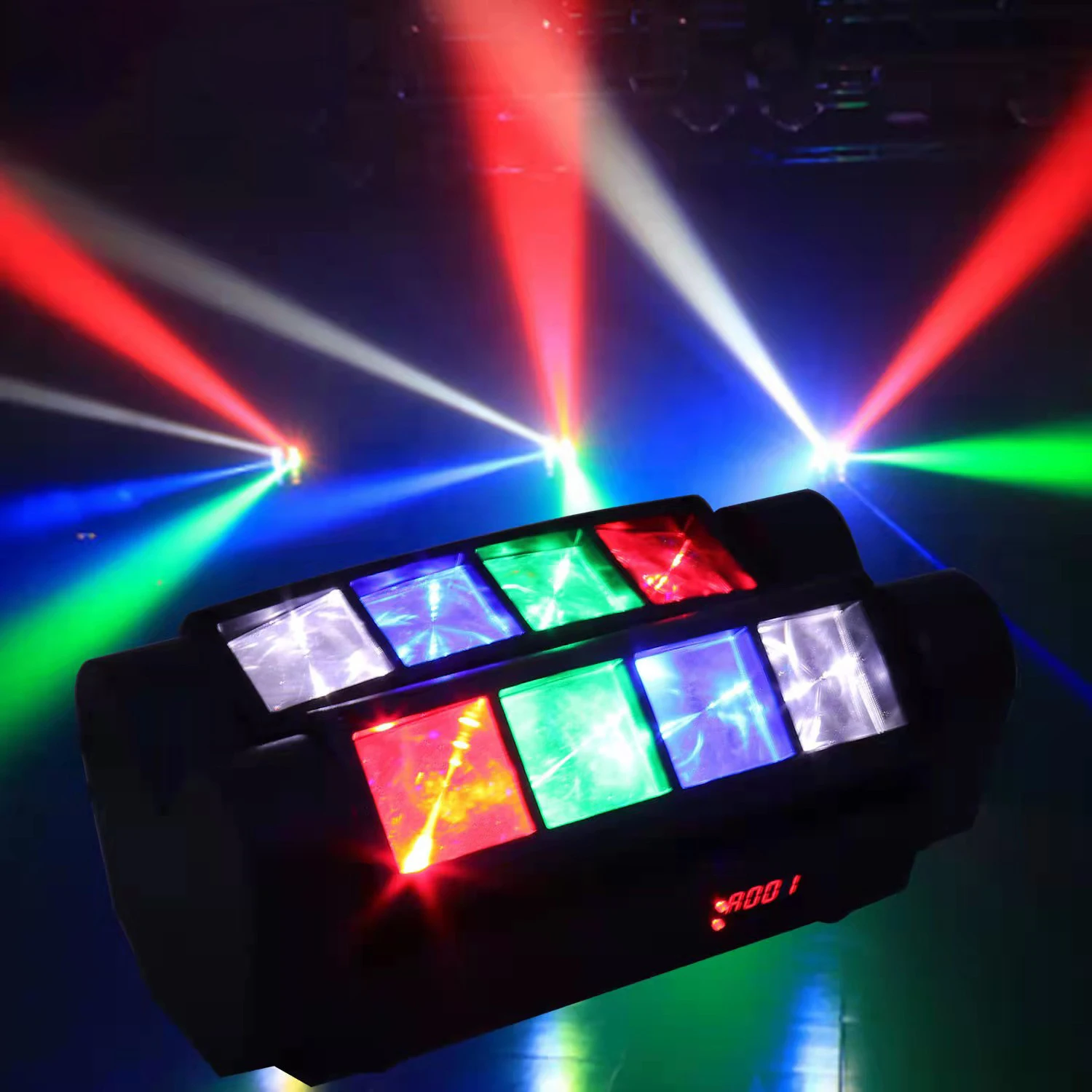 

Mini LED 8x3W RGBW Disco Moving Head Light Spider Beam Stage Lighting DMX 512 Spider Lights for DJ Nightclub Party LED Lamp