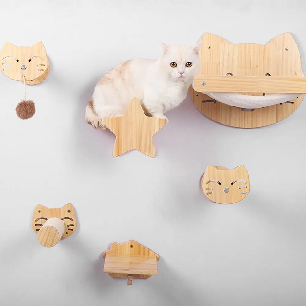 PIne Wood Cat House DIY Wall Mounted Wall Hammock Jumping Platform Cat Climbing Frame Cats Wall Furniture Cat Shelf
PIne Wood Cat House DIY Wall Mounted Wall Hammock Jumping Platform Cat Climbing Frame Cats Wall Furniture Cat Shelf