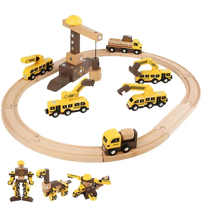 

Toddler Car Track Fine Motor Toys Educational Magnetic Race Track Toy For Puzzle Enlightenment DIY Rail Track Parent-Child Toys