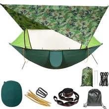 Camping Hammock with Mosquito Net and Tarp Rain Fly Nylon Double Hammock for Travel Outdoor Hiking Picnic Garden(114in*55in)
Camping Hammock with Mosquito Net and Tarp Rain Fly Nylon Double Hammock for Travel Outdoor Hiking Picnic Garden(114in*55in)