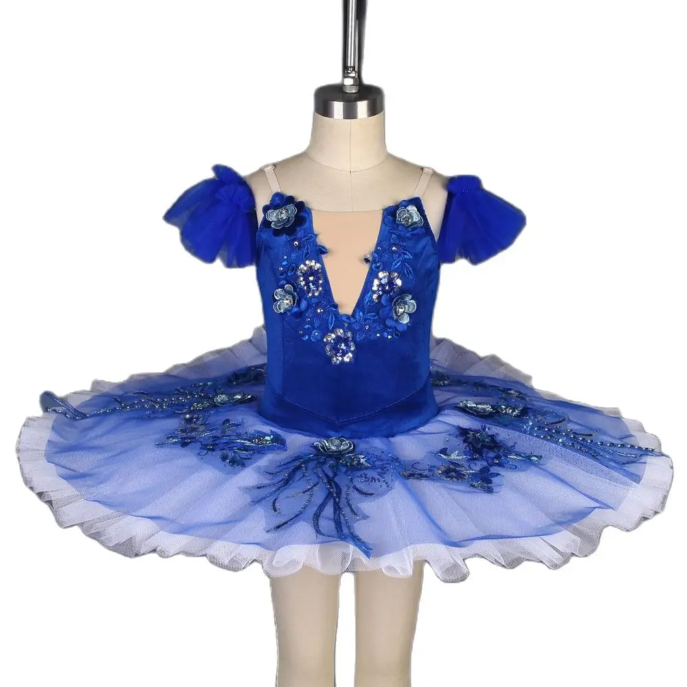 Velvet Blue Bird Ballet Tutu Black Swan Pre-professional For Competition Or Performance Dance Costumes | Тематическая одежда и