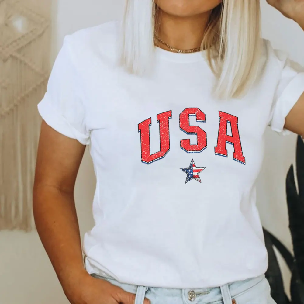 USA Color Print New Arrival 4th of July Shirt 100%Cotton Women Tshirt Unisex Funny Summer Casual Short Sleeve Top Holiday Tee
USA Color Print New Arrival 4th of July Shirt 100%Cotton Women Tshirt Unisex Funny Summer Casual Short Sleeve Top Holiday Tee