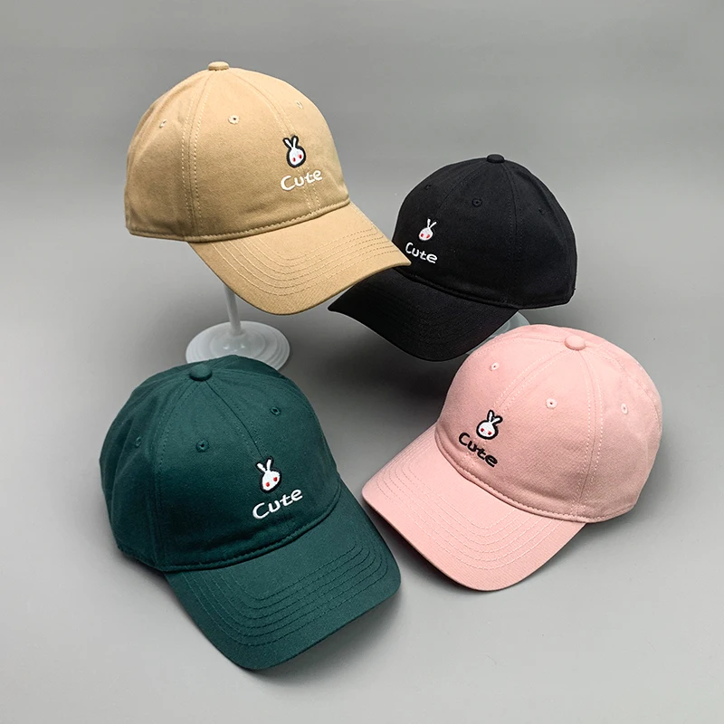 New Kawaii Cartoon Rabbit Embroidery Women Baseball Hats Cotton Kpop Easy matching Girls Street Breathable Casual Sport Caps
New Kawaii Cartoon Rabbit Embroidery Women Baseball Hats Cotton Kpop Easy matching Girls Street Breathable Casual Sport Caps