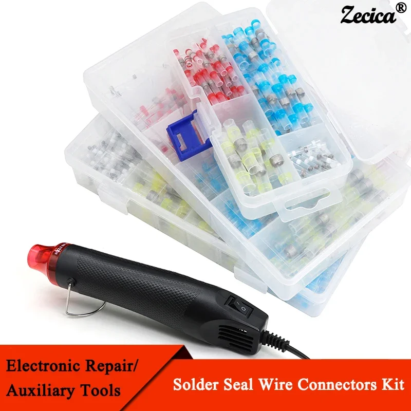 

50~500pcs Boxed Solder Seal Wire Connectors Waterproof 3:1 Heat Shrink Insulated Electrical Wire Terminals Butt Splice Connector