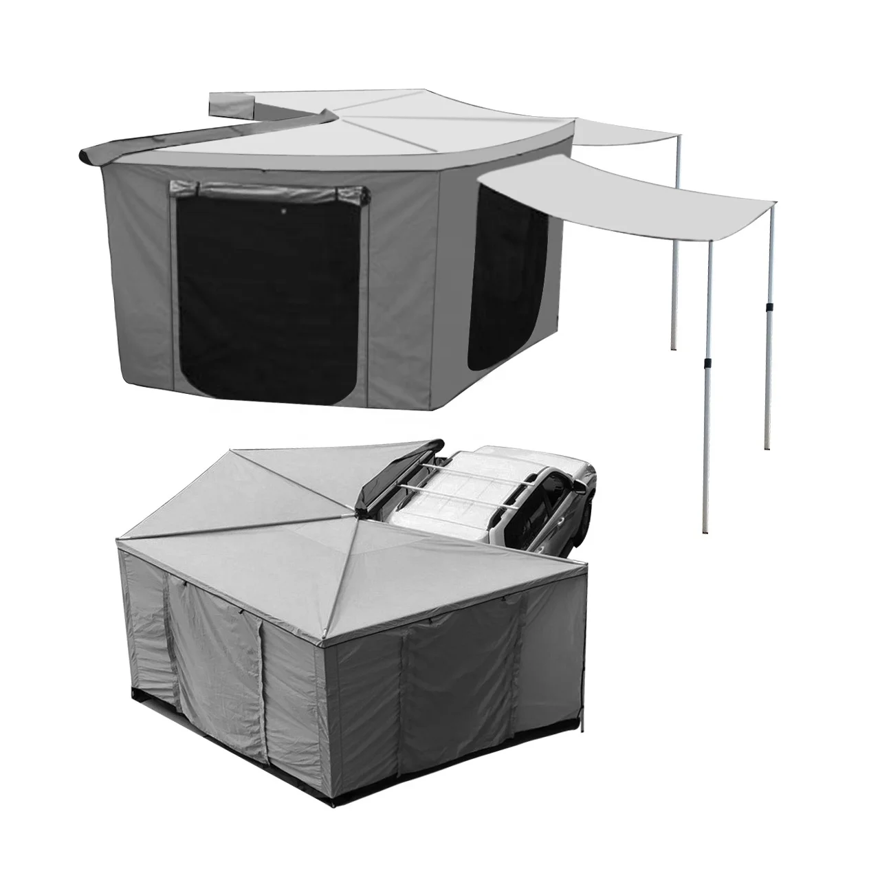 Camping 4wd tente de toit voiture car pull out awning side wall 2.5m with annex package
Camping 4wd tente de toit voiture car pull out awning side wall 2.5m with annex package