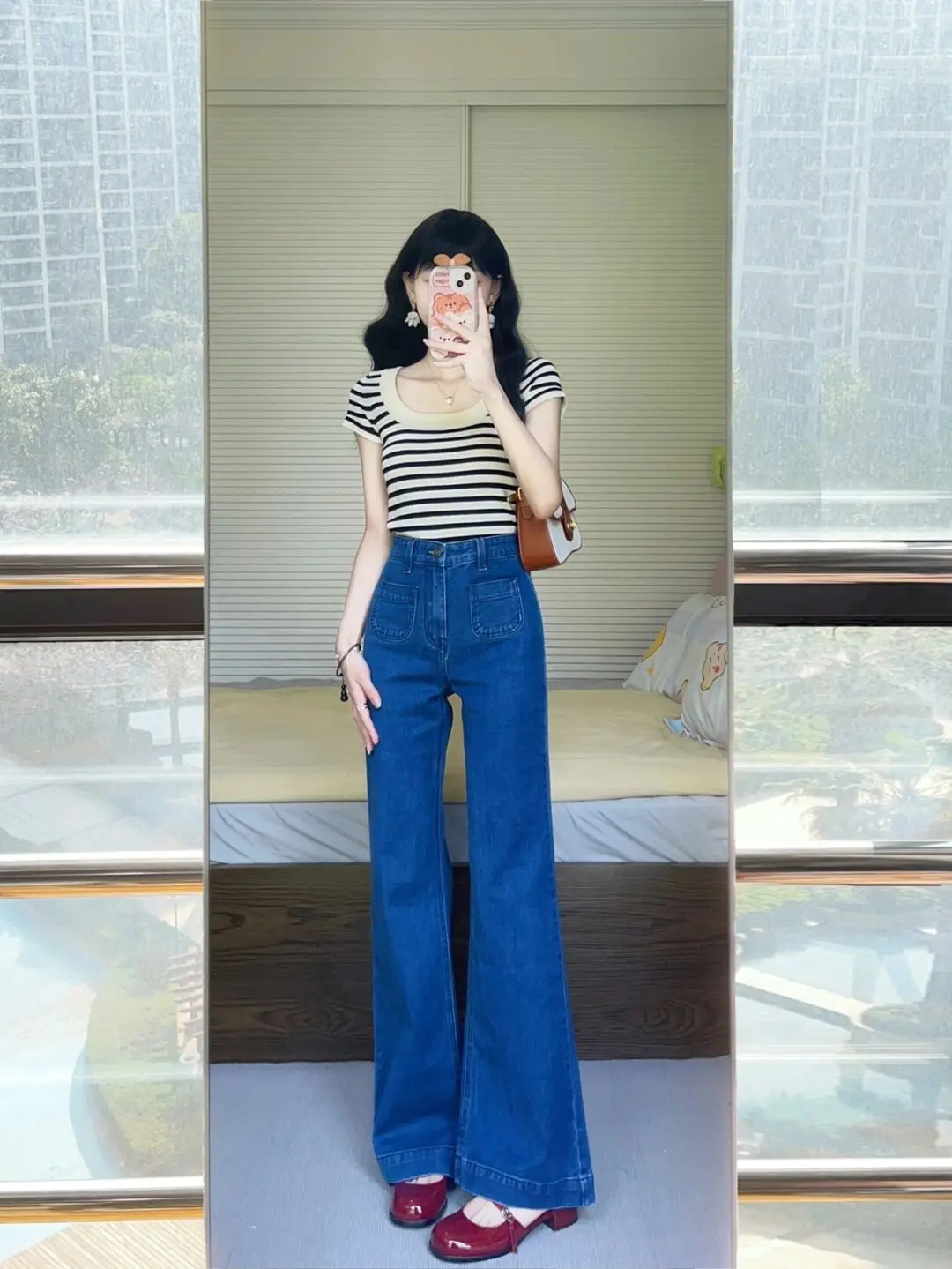 

4XL Pluse Size Women's Vintage Loose Micro Flare Jeans Summer Autumn High Waist Wide Leg Flare Denim Pants Lady Streetwear Jeans