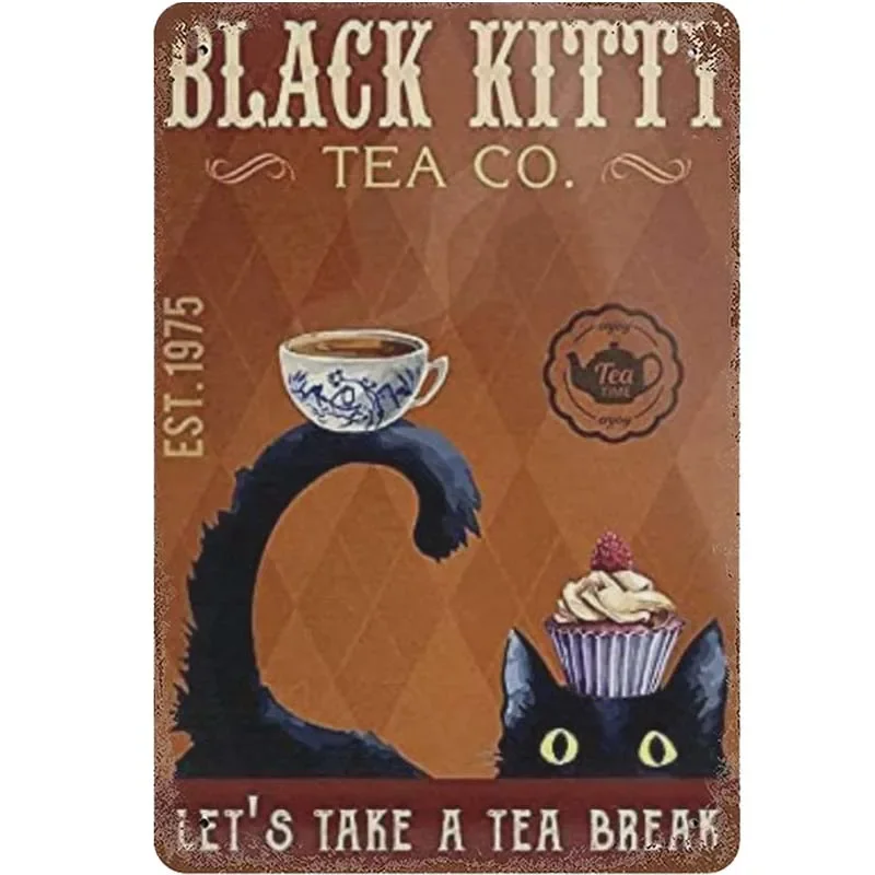 Habilboi Black Kitty Tea Company Let 'S Take A Tea Break Poster Hadiah untuk Tea Lovers Cat Lovers Vintage Metal Tin Sign untuk
Habilboi Black Kitty Tea Company Let 'S Take A Tea Break Poster Hadiah untuk Tea Lovers Cat Lovers Vintage Metal Tin Sign untuk