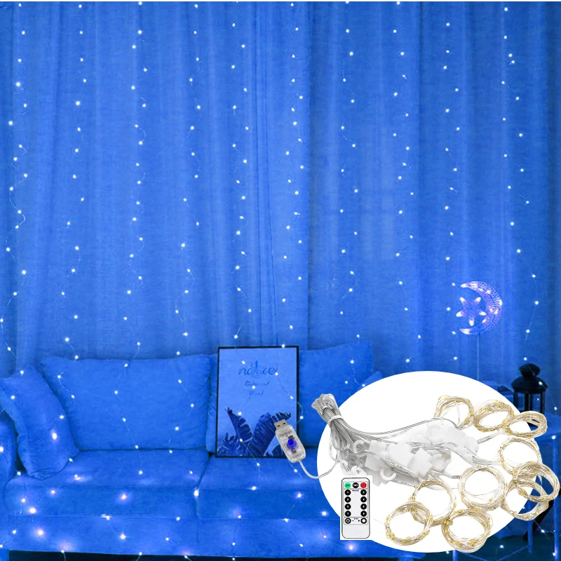 Led Curtain Lights Garland Festival Decoration 8 Modes USB Remote Control Holiday Wedding Christmas Fairy Lights
Led Curtain Lights Garland Festival Decoration 8 Modes USB Remote Control Holiday Wedding Christmas Fairy Lights