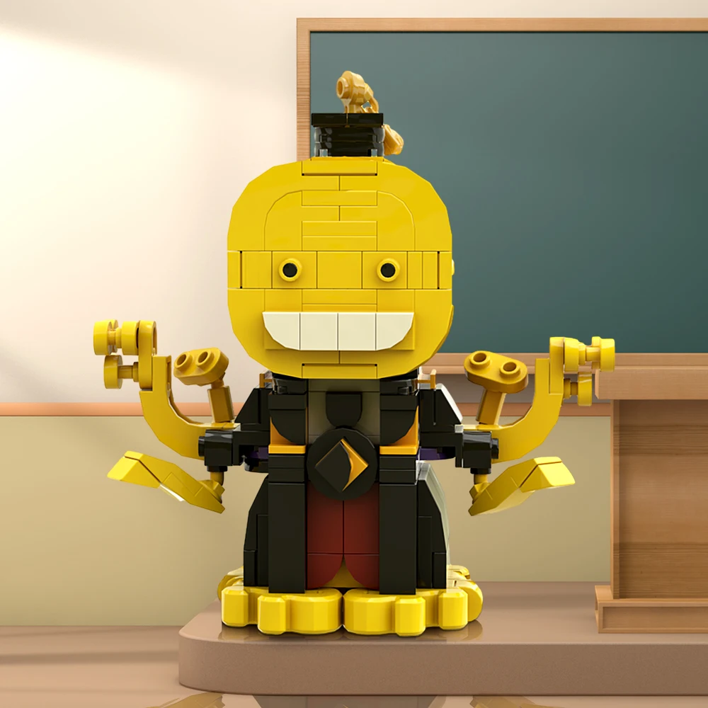 

MOC Koro-sensei - Assassination Classroom BrickHeadz Building Blocks Film And Television Character Bricks Children's Toy Gifts