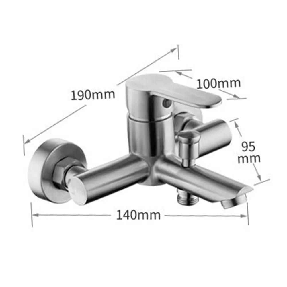 Corrosion-resistant Bathroom Faucet Wall-mounted Sink Stand With Hand Shower 0-90 ℃ Bathtub Chrome For Bathtub
Corrosion-resistant Bathroom Faucet Wall-mounted Sink Stand With Hand Shower 0-90 ℃ Bathtub Chrome For Bathtub