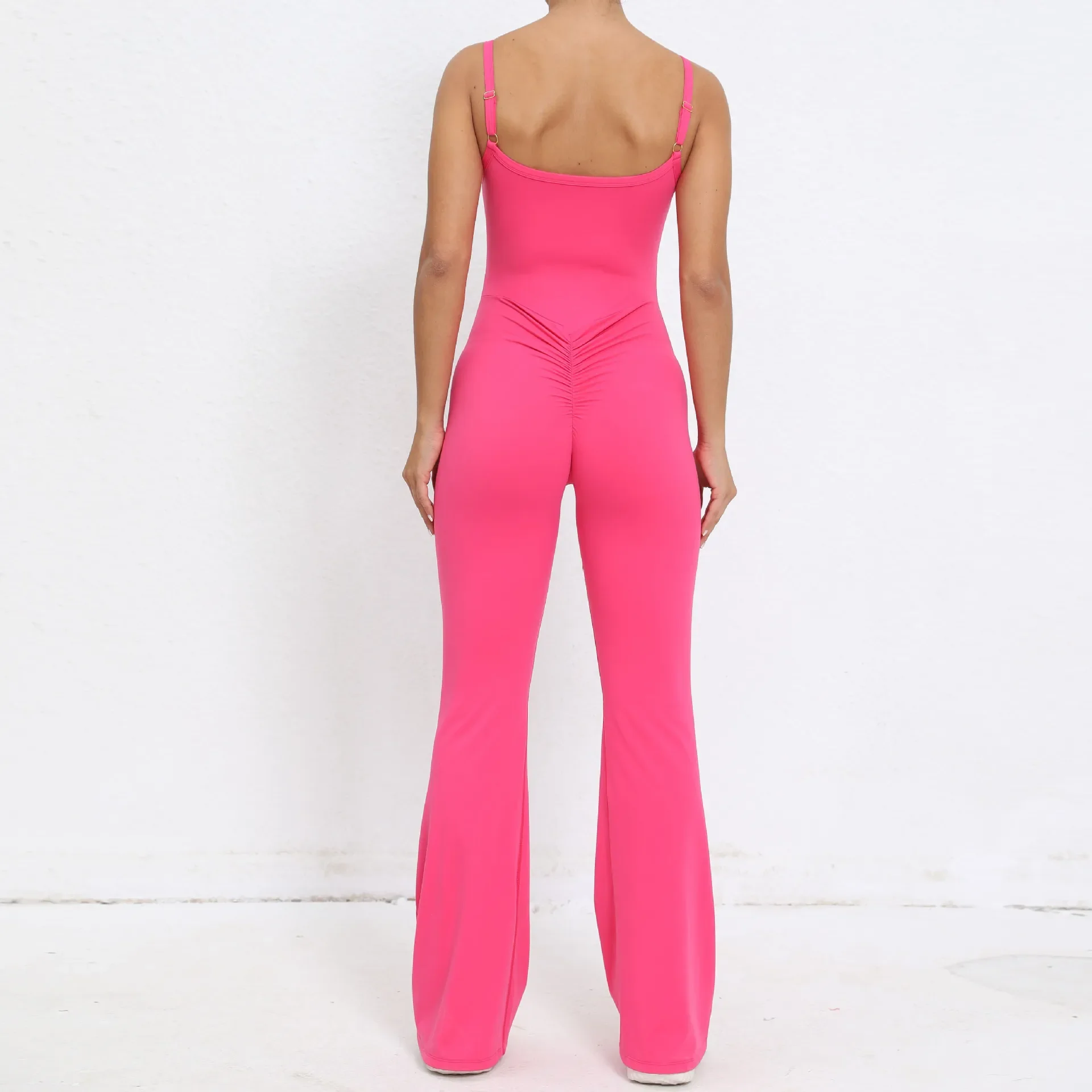 

Seamless Yoga Jumpsuits Sports Fitness Peach Hip-lifting Adjustable Strap Backless One-Piece Micro-Pull Tracksuits for Women