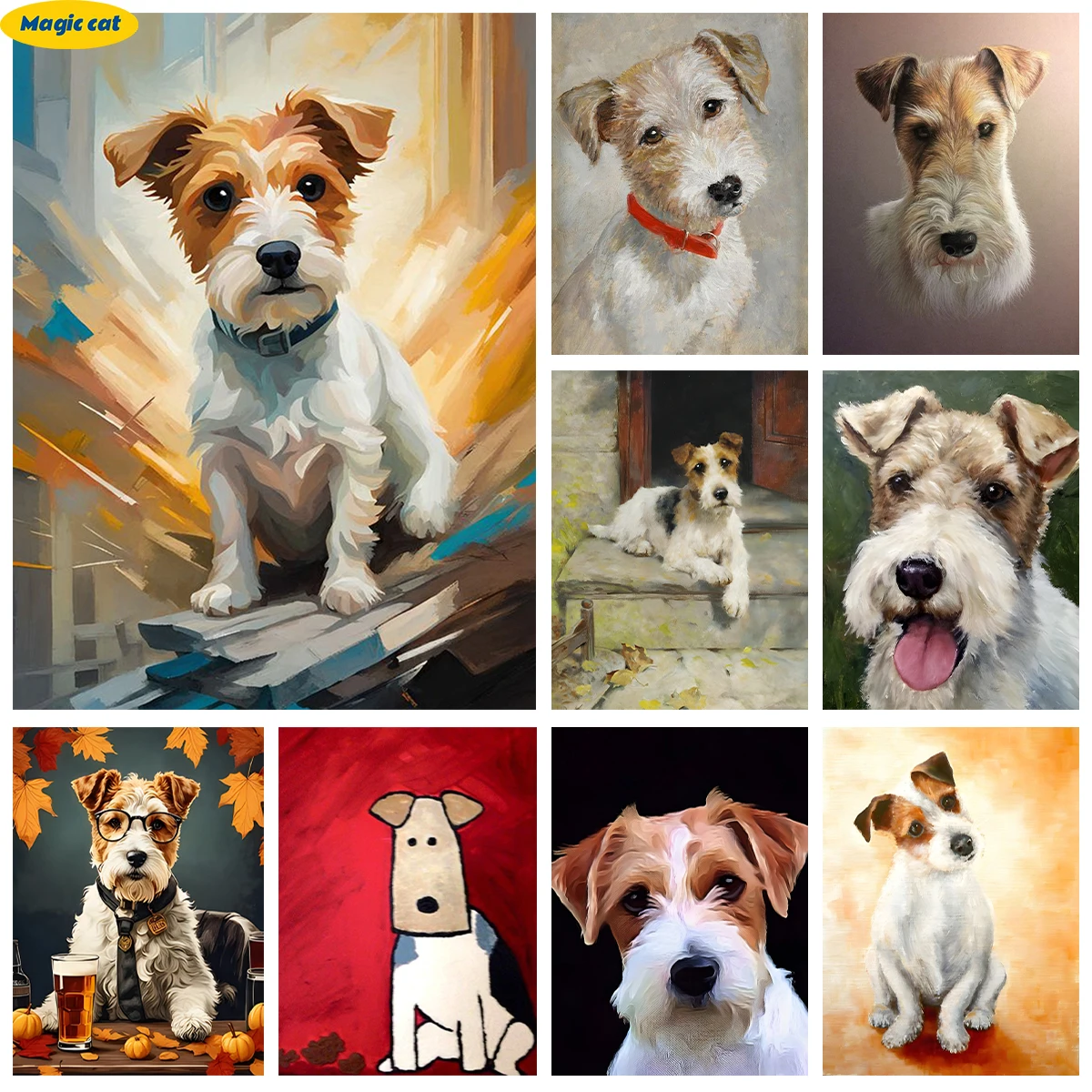 Fox Terriers 5D Diamond Painting Cartoon Dog Portrait Diamond Embroidery Cross Stitch Kid Gift Living Room Bedroom Wall Decor
Fox Terriers 5D Diamond Painting Cartoon Dog Portrait Diamond Embroidery Cross Stitch Kid Gift Living Room Bedroom Wall Decor