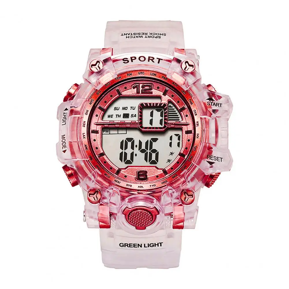 Fashion Digital Watch Girls' Adjustable Led Electronic Watch with Soft Silicone Strap Clear Round Dial Casual for Students
Fashion Digital Watch Girls' Adjustable Led Electronic Watch with Soft Silicone Strap Clear Round Dial Casual for Students