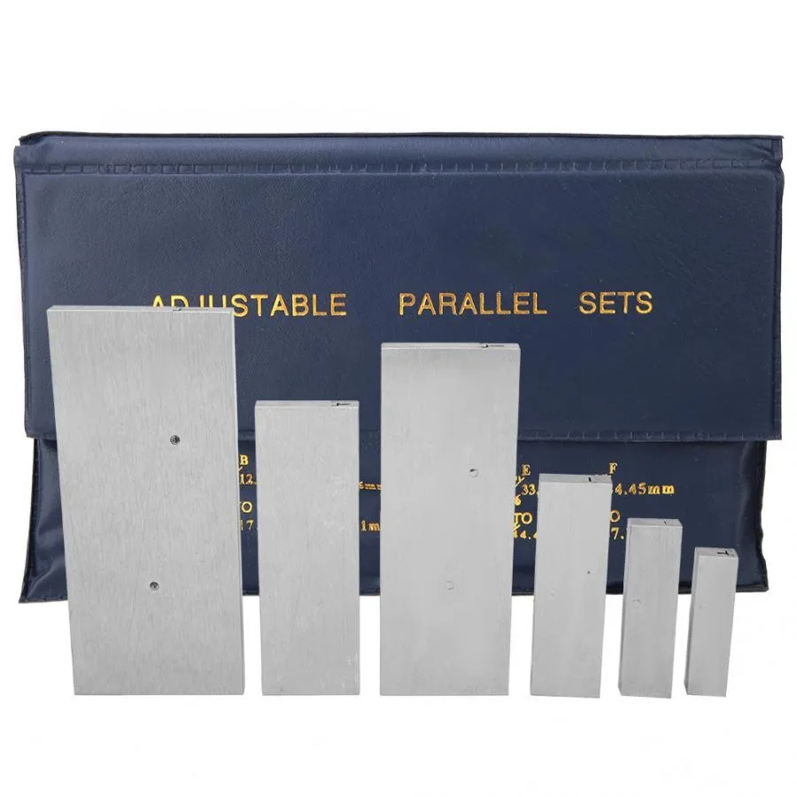 Parallel Block Achieve Perfect Results Every Time with 6Pcs Steel Parallel Block Set Adjustable from 3/8 To 2 1/4 Inch Range
Parallel Block Achieve Perfect Results Every Time with 6Pcs Steel Parallel Block Set Adjustable from 3/8 To 2 1/4 Inch Range