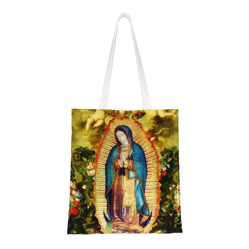 Cute Our Lady Of Guadalupe Mexican Virgin Mary Shopping Tote Bags Reusable Catholic Canvas Groceries Shopper Shoulder Bag
Cute Our Lady Of Guadalupe Mexican Virgin Mary Shopping Tote Bags Reusable Catholic Canvas Groceries Shopper Shoulder Bag