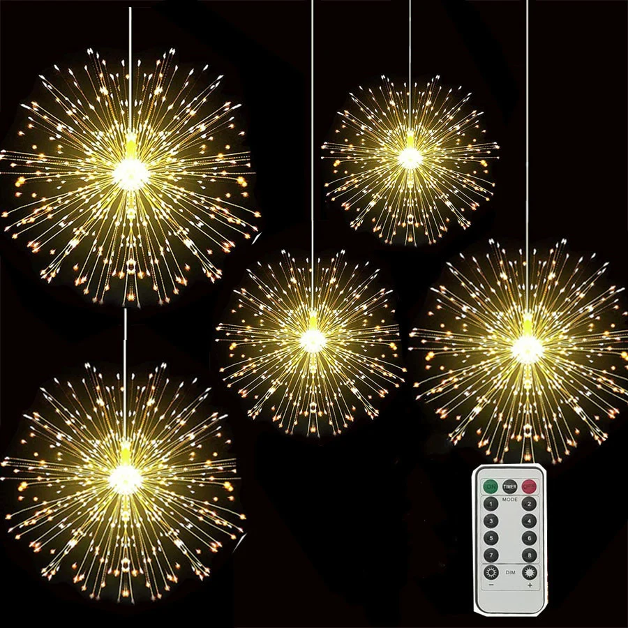 Creative 200LEDs Christmas Firework String Lights Hanging Starburst Fairy Garland Lights for Garden Party Wedding New Year Decor
Creative 200LEDs Christmas Firework String Lights Hanging Starburst Fairy Garland Lights for Garden Party Wedding New Year Decor