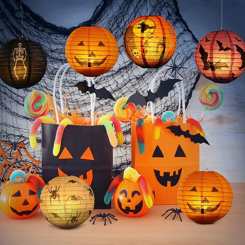 Halloween Paper Lantern Pumpkin Spider Bat Skeleton Lantern Hanging Pendant Horror Props Halloween Party Decoration DIY Pendant
Halloween Paper Lantern Pumpkin Spider Bat Skeleton Lantern Hanging Pendant Horror Props Halloween Party Decoration DIY Pendant
