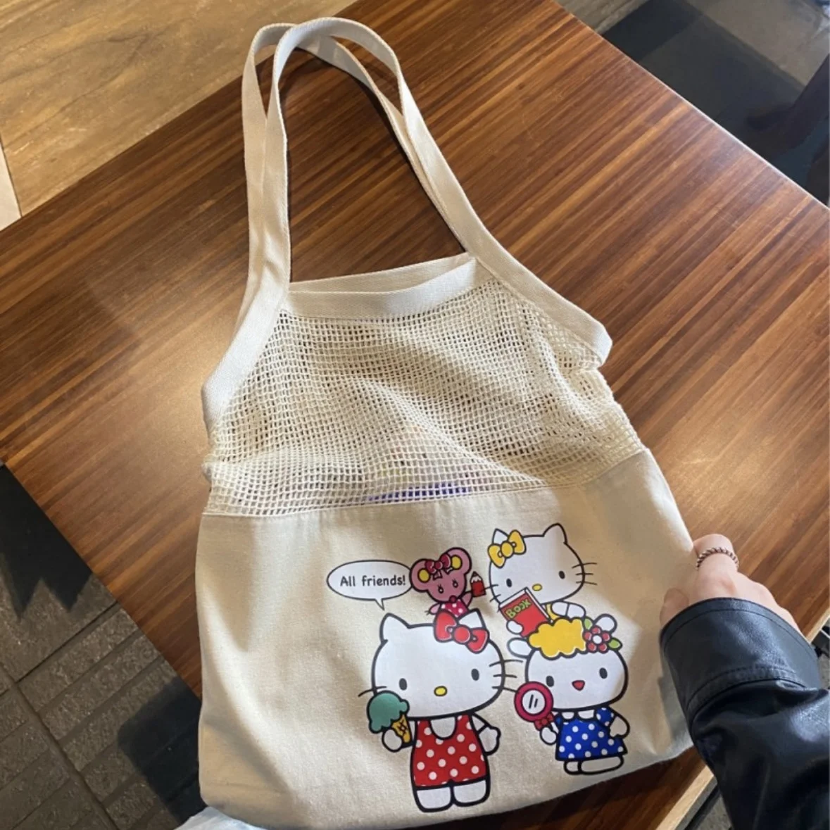 Kawaii Sanrio Mesh Bags Hello Kittys Accessories Cute Anime Woven Bag Mesh Bag Canvas Bag Portable Shoulder Toys for Girls Gift
Kawaii Sanrio Mesh Bags Hello Kittys Accessories Cute Anime Woven Bag Mesh Bag Canvas Bag Portable Shoulder Toys for Girls Gift