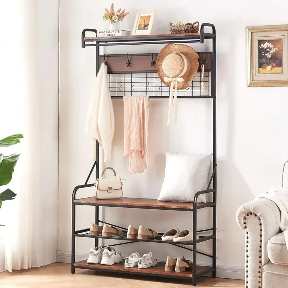 Clothes and hats rack, with shoe rack,equipped with 11 hooks and 2 suspension rods,bedroom and living room clothes and hats rack
Clothes and hats rack, with shoe rack,equipped with 11 hooks and 2 suspension rods,bedroom and living room clothes and hats rack