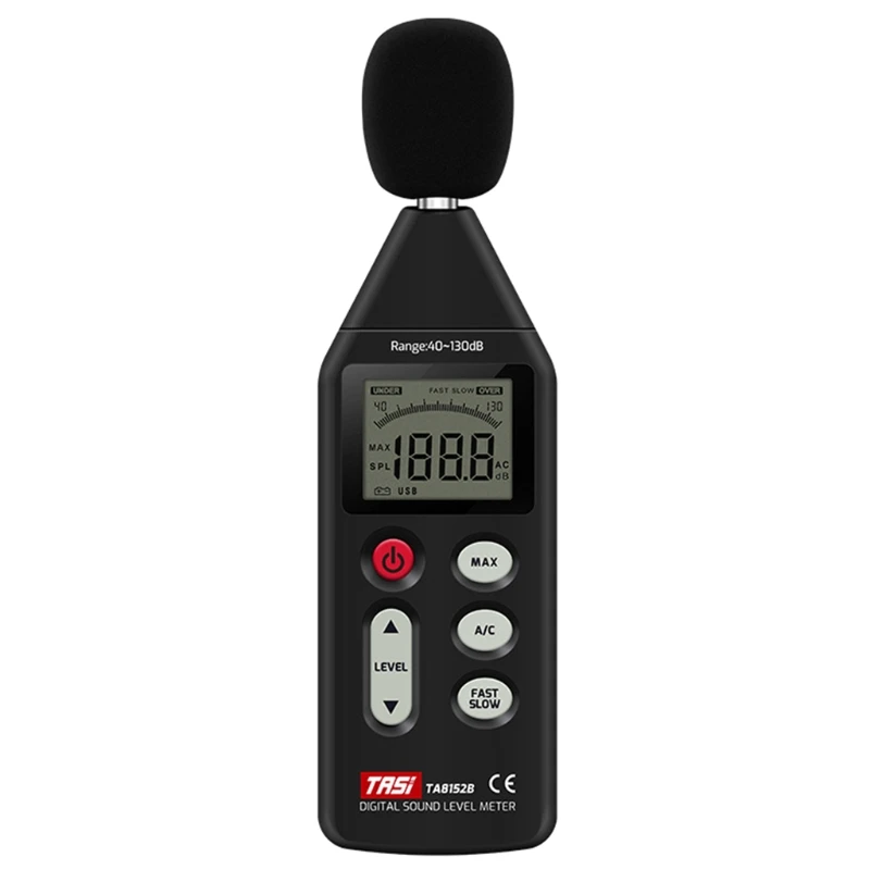 Цифровой шумомер TA8152B, измеритель уровня звука, USB, подключение данных, 40-130 дБ, тестирование, Прямая поставка
Цифровой шумомер TA8152B, измеритель уровня звука, USB, подключение данных, 40-130 дБ, тестирование, Прямая поставка