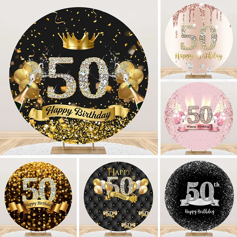 50 Round Backdrop 50 Years Birthday Decorations Party for Women Men 50th Birthday Background Circle Cover With Elastic Cloth
50 Round Backdrop 50 Years Birthday Decorations Party for Women Men 50th Birthday Background Circle Cover With Elastic Cloth