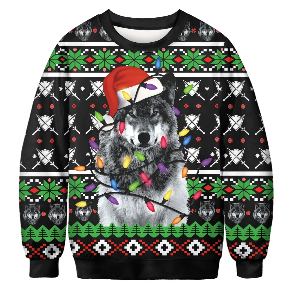 Funny Trendy Christmas Wolf Men Women Ugly Christmas Sweater Xmas Pullovers Autumn Winter New Year Party Dress Christmas Jumpers
Funny Trendy Christmas Wolf Men Women Ugly Christmas Sweater Xmas Pullovers Autumn Winter New Year Party Dress Christmas Jumpers