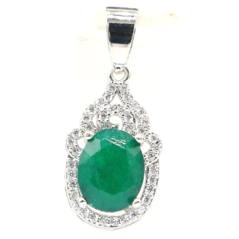 

2.5g Customized 925 SOLID STERLING SILVER PENDANT Color Changing Alexandrite Topaz Fire Rainbow Mystic Topaz Real Green Emerald