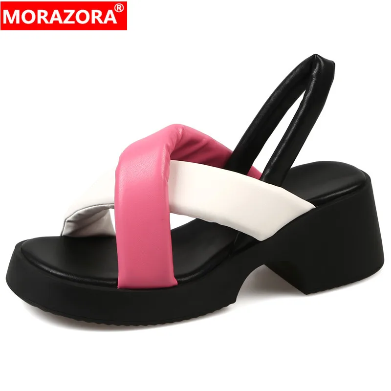 MORAZORA 2024 New Slip On Genuine Leather Summer Shoes Women Mixed Colors Ladies Casual Shoes Thick High Heels Platform Sandals
MORAZORA 2024 New Slip On Genuine Leather Summer Shoes Women Mixed Colors Ladies Casual Shoes Thick High Heels Platform Sandals