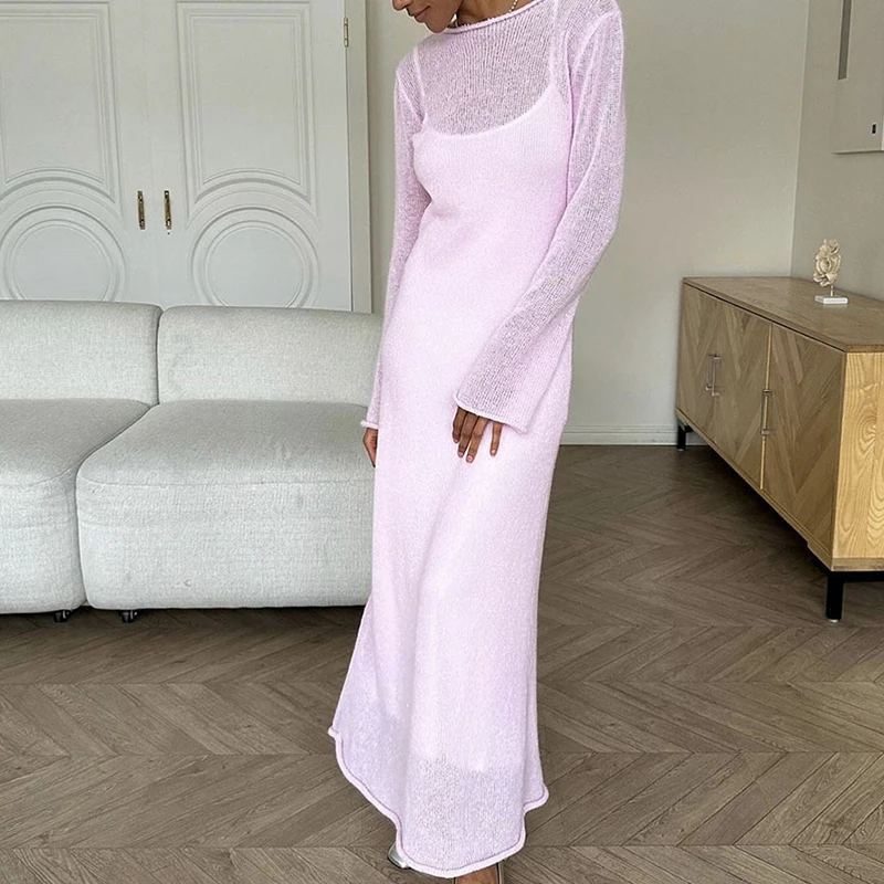 2024 Sexy Hollow Long Dresses & Sundresses Elegant Soft Sweater Dresses 2pcs Knit Maxi Dresses For Women Cover Ups Vestido
2024 Sexy Hollow Long Dresses & Sundresses Elegant Soft Sweater Dresses 2pcs Knit Maxi Dresses For Women Cover Ups Vestido