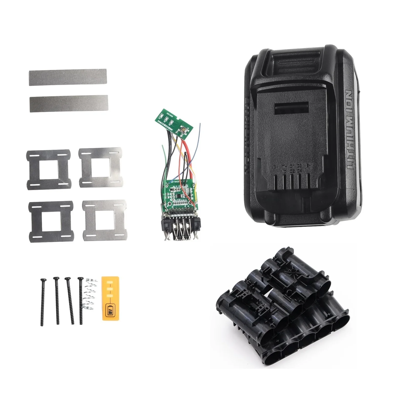 DCB200 Li-Ion Battery Plastic Case PCB Charging Protection Circuit Board Shell For 18V Battery Repair Batteries Pack
DCB200 Li-Ion Battery Plastic Case PCB Charging Protection Circuit Board Shell For 18V Battery Repair Batteries Pack