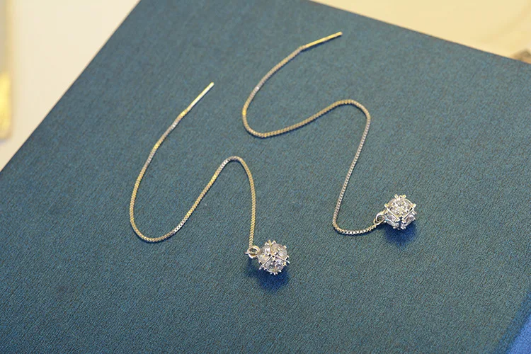 Korean Crystal Square Cube Long Tassel Exquisite 925 stamp silver color Jewelry Female Temperament Dangle Earrings 19 Mallzona Sf04001b841c346d59f2f8533028e8de8E Korean Crystal Square Cube Long Tassel Exquisite 925 stamp silver color Jewelry Female Temperament Dangle Earrings Mallzona