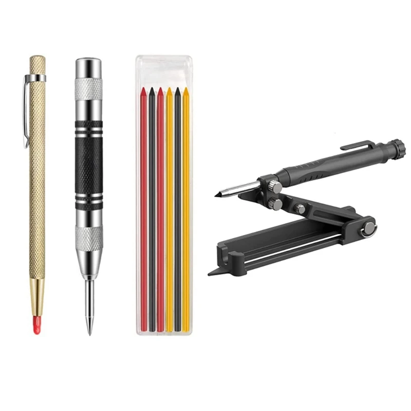 

Multifunctional Scribing Tools,Construction Pencil,Scoring Tools,Contour Gauge,Marking Tools,Mechanical Pencil Pack Of 5