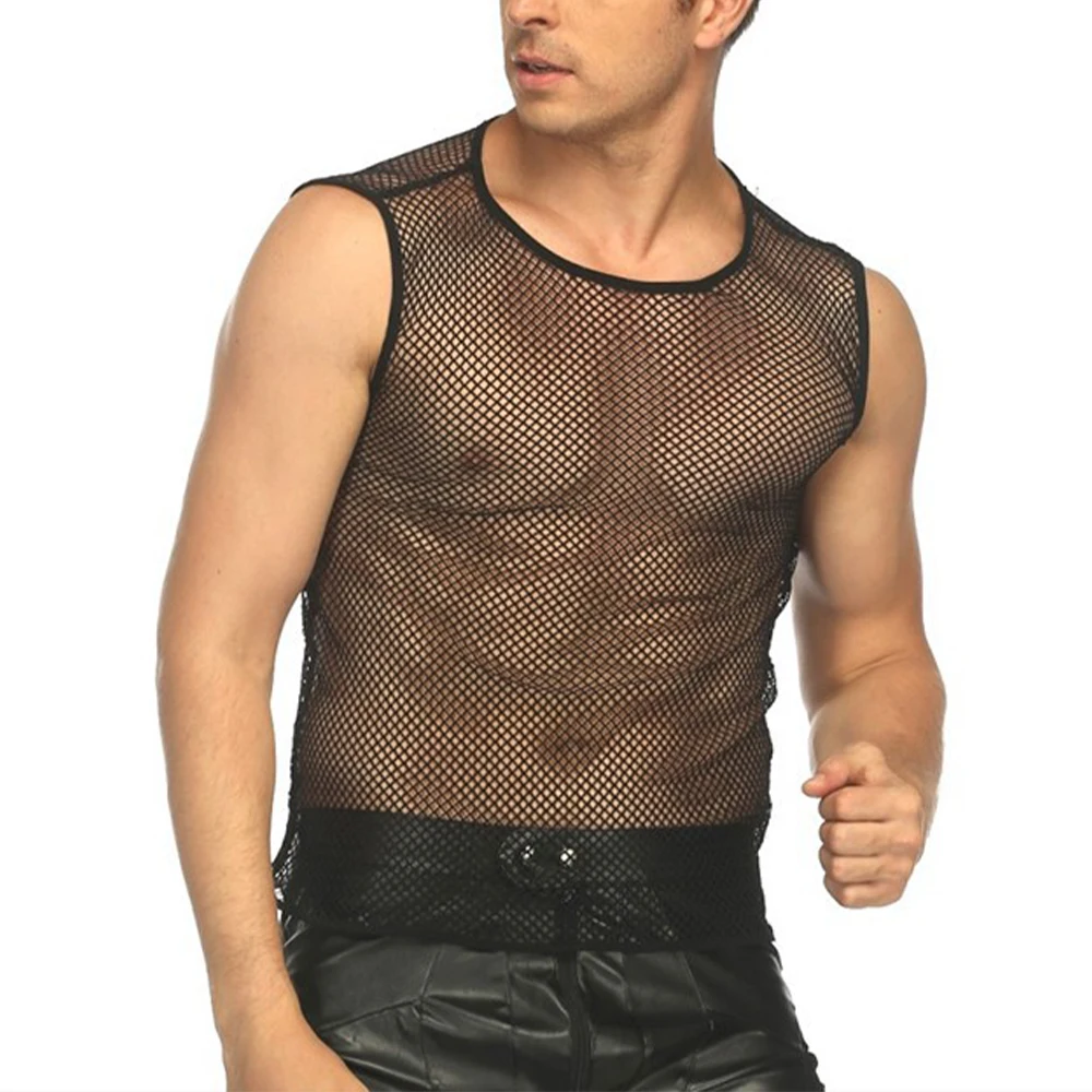 Men's Sexy Tank Tops Transparent Mesh Undershirt Fishnet Vest String Sleeveless Shirt See-Through Night Clubwear Slim Sport Tees
Men's Sexy Tank Tops Transparent Mesh Undershirt Fishnet Vest String Sleeveless Shirt See-Through Night Clubwear Slim Sport Tees