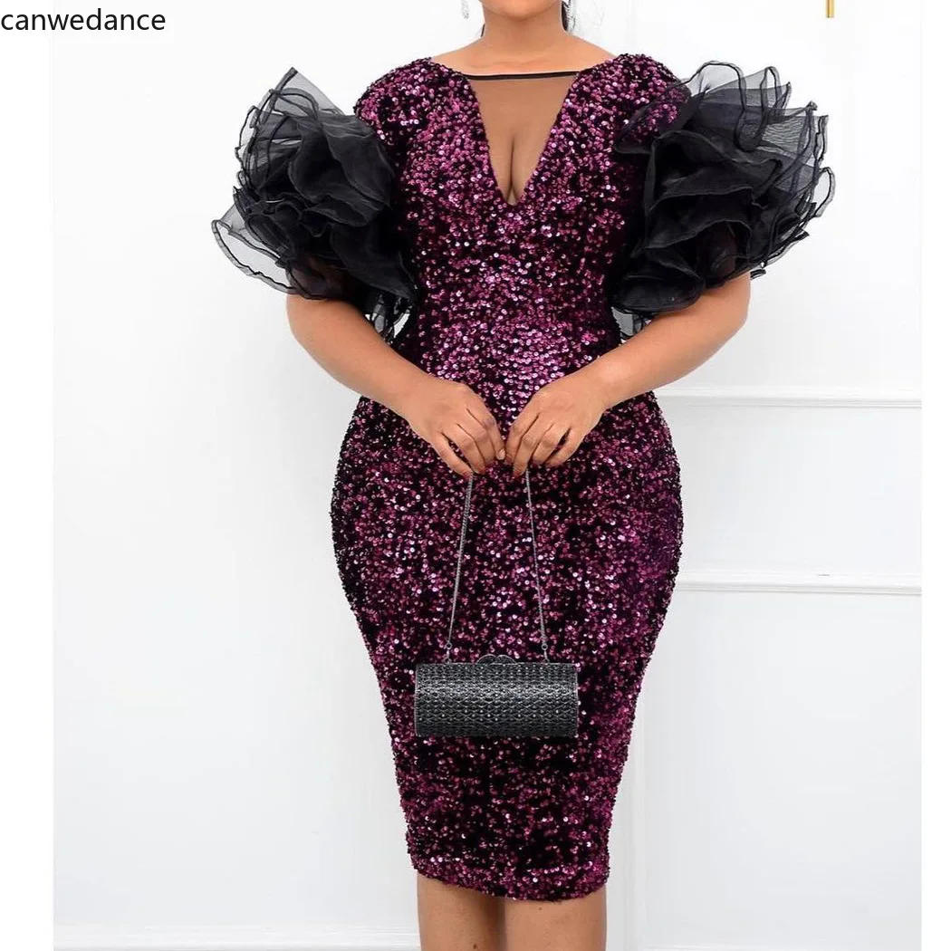 Women Shiny Velvet Sequins Bodycon Dresses Glitter Gauze Tulle O Neck Butterfly Sleeves Splice Party Evening Date Gown New
Women Shiny Velvet Sequins Bodycon Dresses Glitter Gauze Tulle O Neck Butterfly Sleeves Splice Party Evening Date Gown New