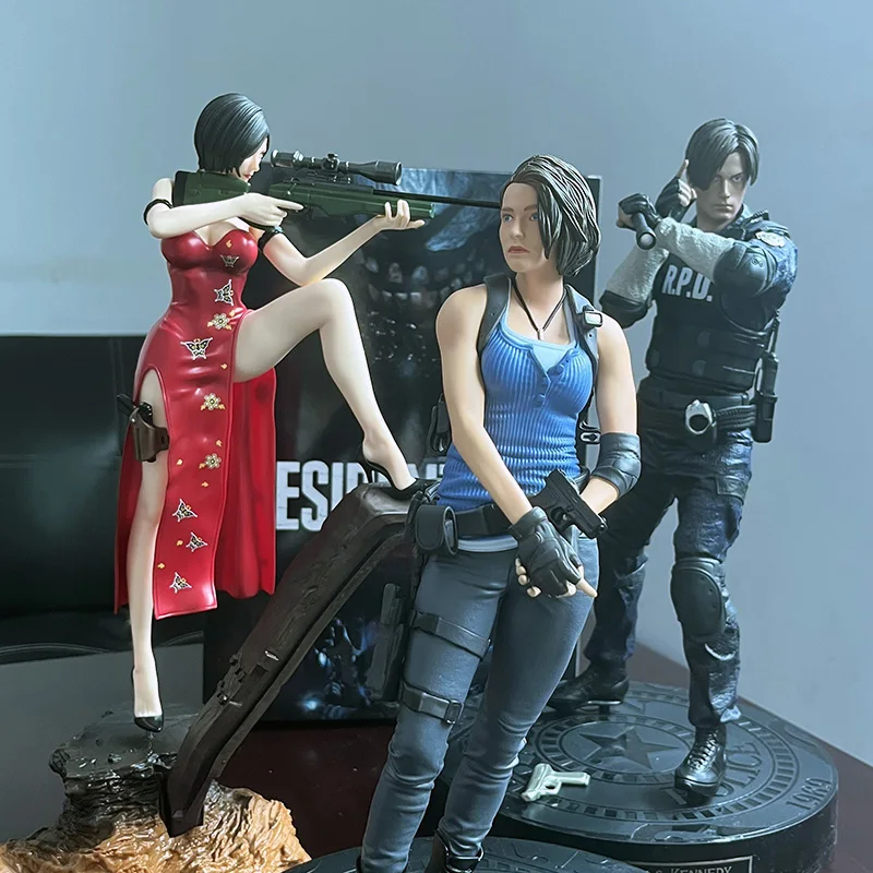 Figura de juego Biohazard Biohazard Ada Wong figura Jill Valentine Leon Kennedy colección de figuras de Anime modelo de PVC regalos de cumpleaños Figura de juego Biohazard Biohazard Ada Wong figura Jill Valentine Leon Kennedy colección de figuras de Anime modelo de PVC regalos de cumpleaños