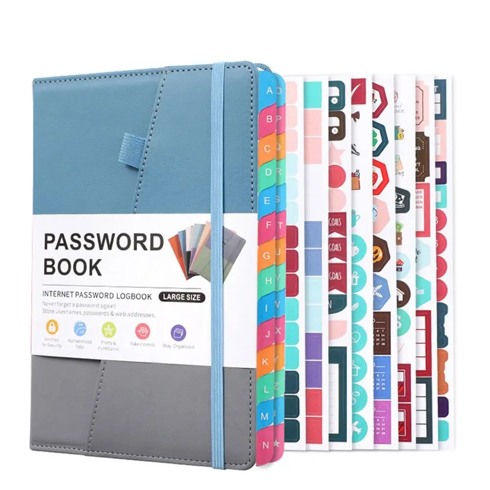 

Large Size A5 Password Book Log in Detail with Alphabetical Tabs Internet Password Logbook Website Address
