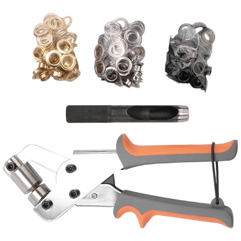 Grommet Tool Kit With 10Mm Eyelets Manual Machine Press Handheld Plier Metal Grommet For Leather Belt Clothes Craft Flag
Grommet Tool Kit With 10Mm Eyelets Manual Machine Press Handheld Plier Metal Grommet For Leather Belt Clothes Craft Flag