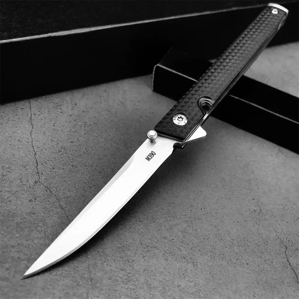 

M390 Pocket Folding Knife Nylon Wave Fiber Handle Outdoor Tactical Survival Self-defense Knives Camping Hunting EDC Multi Tools