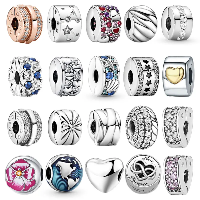 Ladies Bangle Safety Clip Charm Beads Fit Original S925 Sterling Silver Bangle Flower Love Safety Chain DIY Jewelry Collection
Ladies Bangle Safety Clip Charm Beads Fit Original S925 Sterling Silver Bangle Flower Love Safety Chain DIY Jewelry Collection