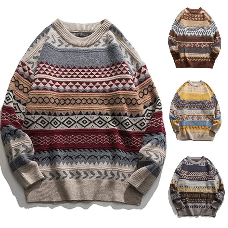 Cashmere Sweater For Men Oversized Striped Round Neck Fashion Pullovers Lazy Style Retro Casual Harajuku Kniited Sweater Unisex
Cashmere Sweater For Men Oversized Striped Round Neck Fashion Pullovers Lazy Style Retro Casual Harajuku Kniited Sweater Unisex