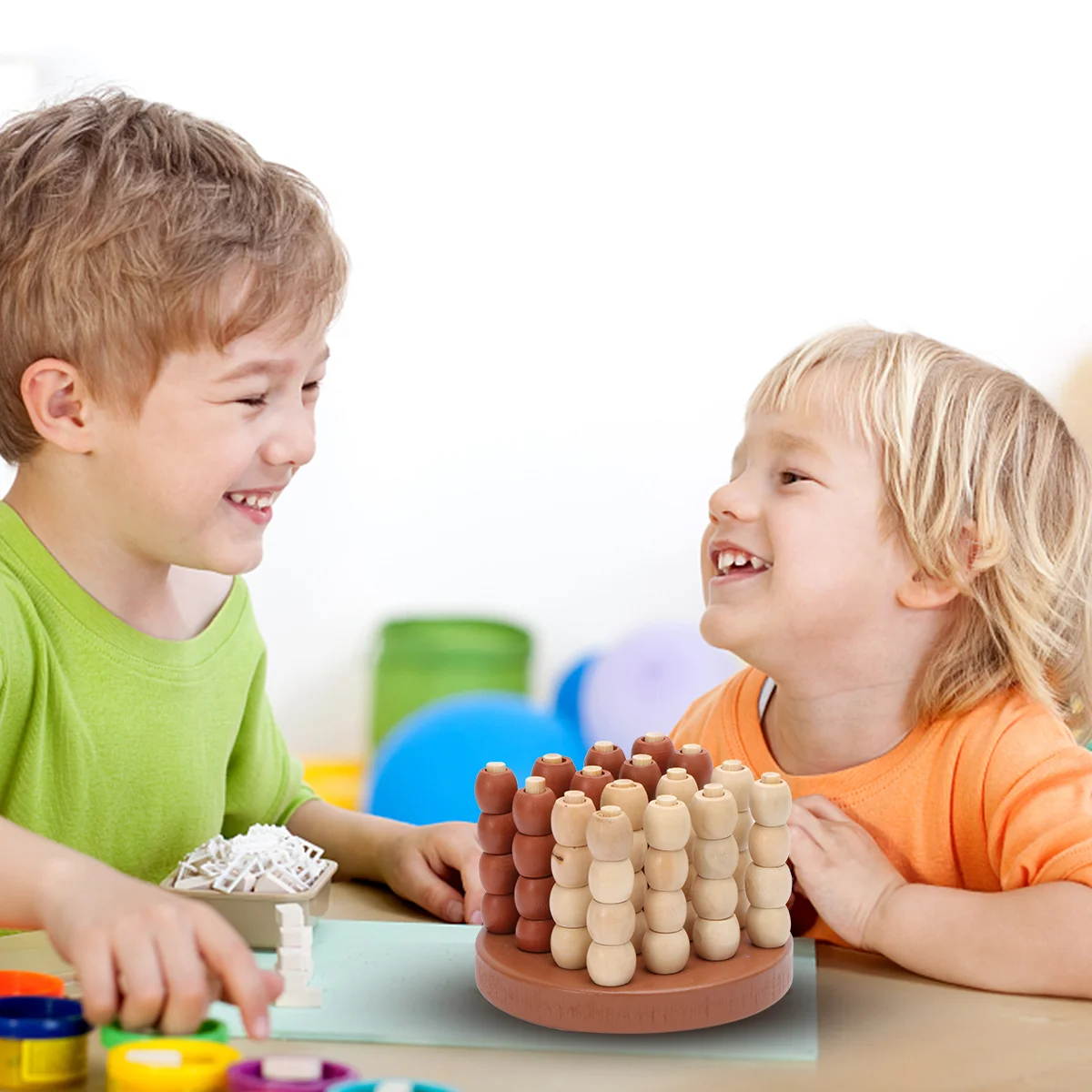 Gadpiparty Toys Kids Playset Four A Row Chess Four Chess Spatial 3D Wooden Three-Dimensional Chess Game 3D Chess Board Game Kids
Gadpiparty Toys Kids Playset Four A Row Chess Four Chess Spatial 3D Wooden Three-Dimensional Chess Game 3D Chess Board Game Kids