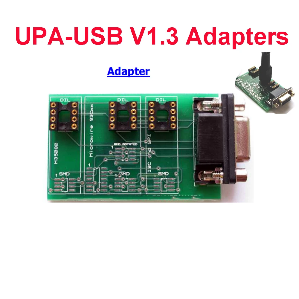 

New UPA USB 1.3 Test Cable with UPA-USB Programmer V1.3 Chip Tunning I2C SPI Microwire for Eeprom M35080 SOIC Socket NEC