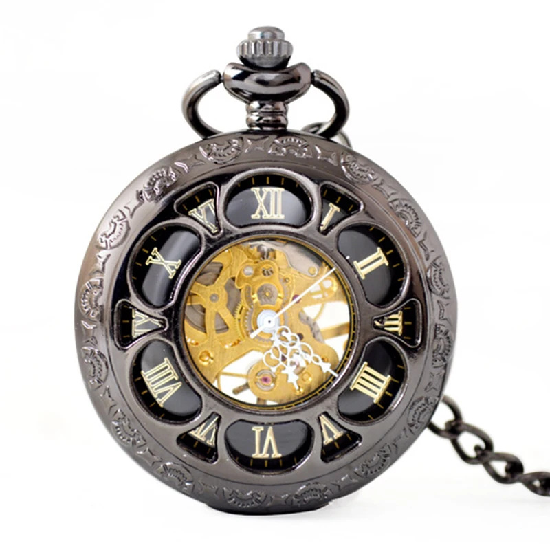 Luxury Steampunk Flower Mechanical Pocket Watch for Men Women Hollow Skeleton Case Roman Numerals Dial Fob Chain Pendant Clock
Luxury Steampunk Flower Mechanical Pocket Watch for Men Women Hollow Skeleton Case Roman Numerals Dial Fob Chain Pendant Clock